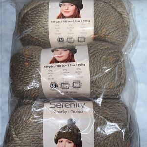 Premier Serenity Chunky Yarn, 3/Pack, Color Stone